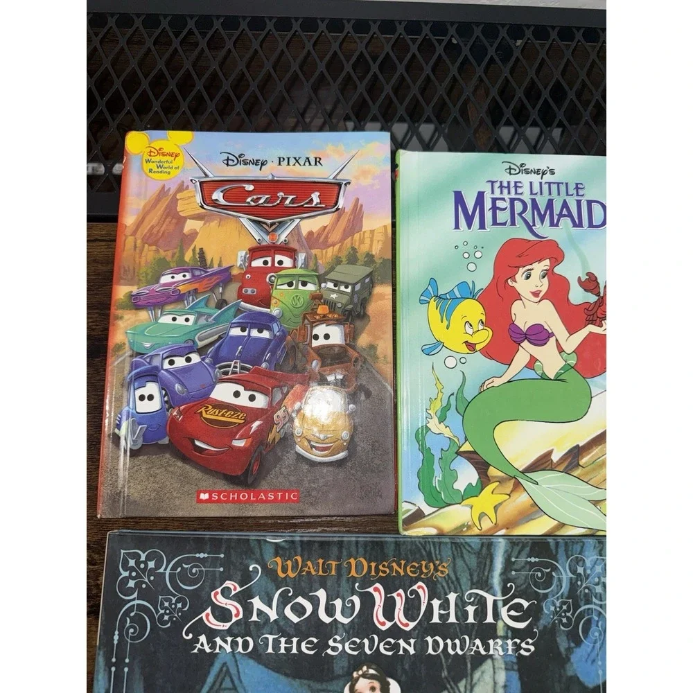 Disney Kids Book Lot5 Cars Little Mermaid‎ Snow White Dumbo Hardcover Storybooks